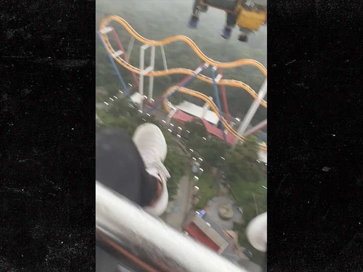 Terrifying Video Shows Six Flags Mexico Parkgoers Dangling High Up During Rain Storm