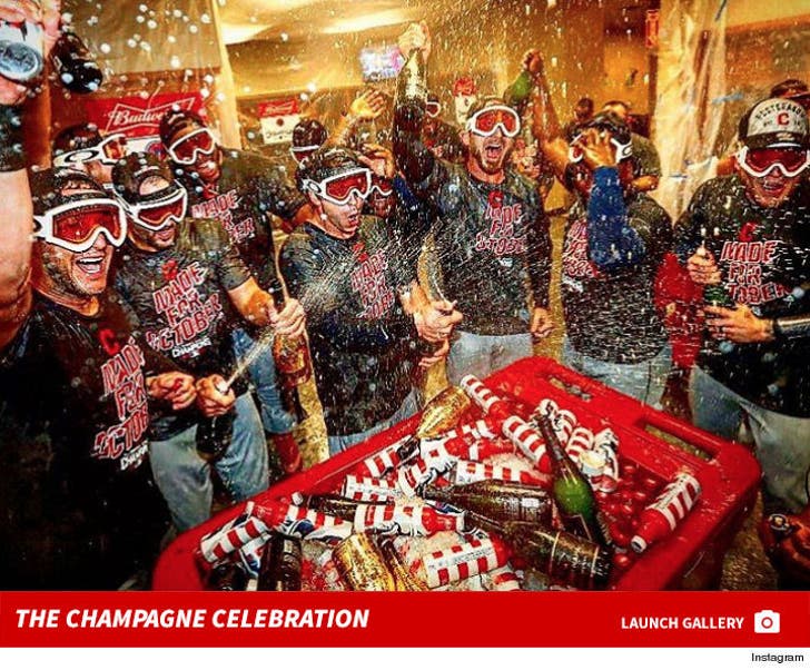 Cleveland Indians' Champagne Celebration