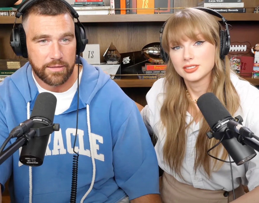 Taylor Swift Travis Kelce Handsy New Heights Podcast 21