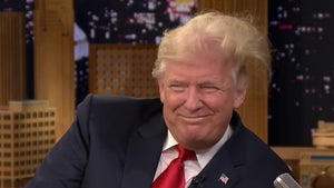 Donald Trump Gets Messy with Jimmy Fallon ... It Ain't a Toupee! (VIDEO)