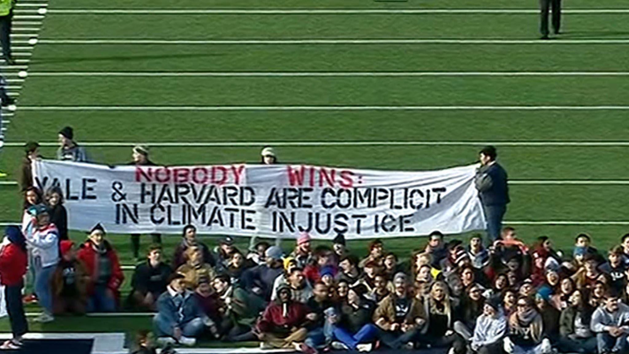 HarvardYale Football Game Delayed Over Student Climate Change Protest