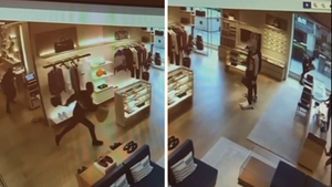 Shoplifter Knocks Himself Out Hitting Plate Glass Window During Louis Vuitton Robbery
