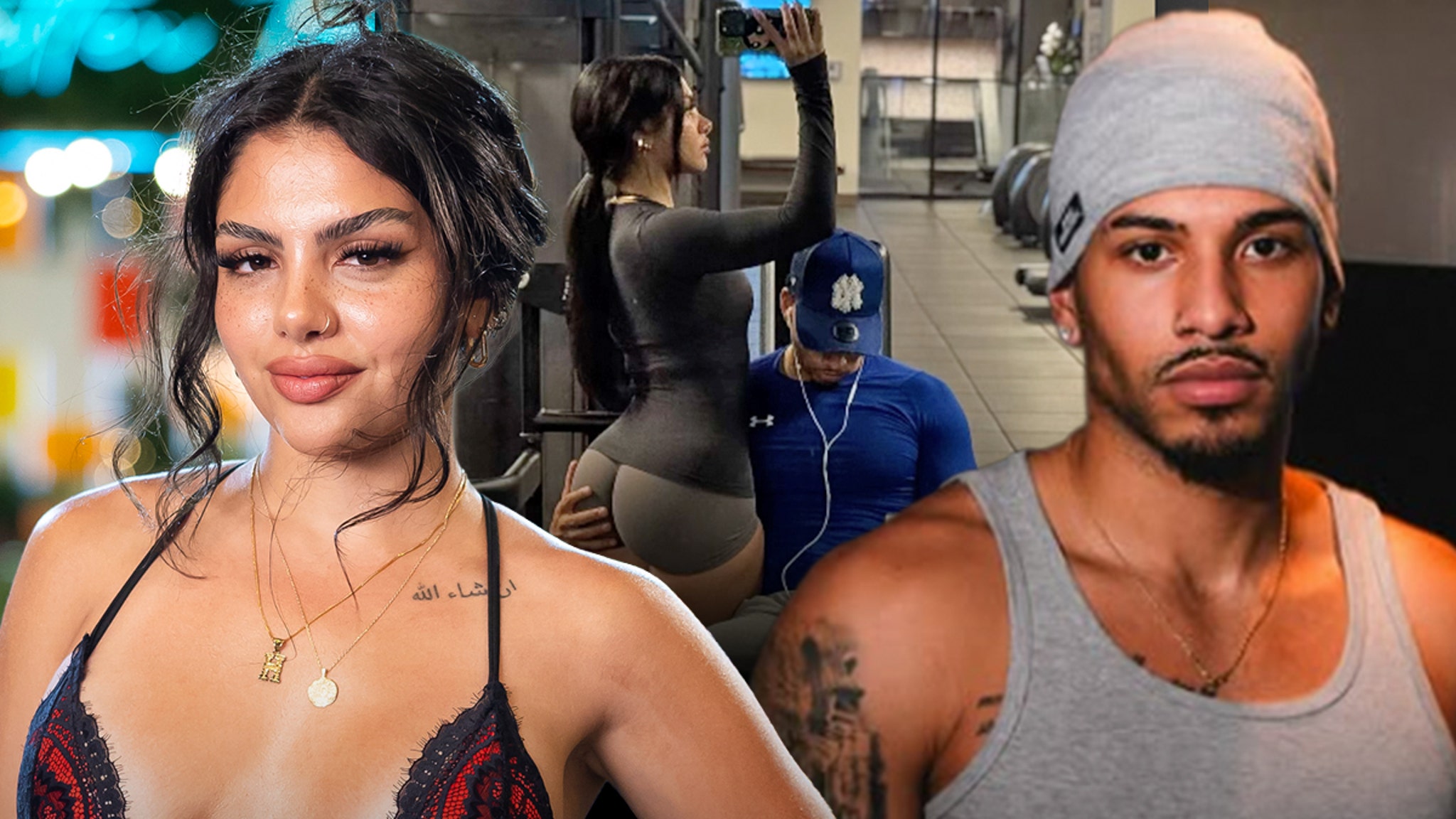 Huda Mustafa deelt stomende sportschoolfoto’s met Louis Russell te midden van een babymama-drama