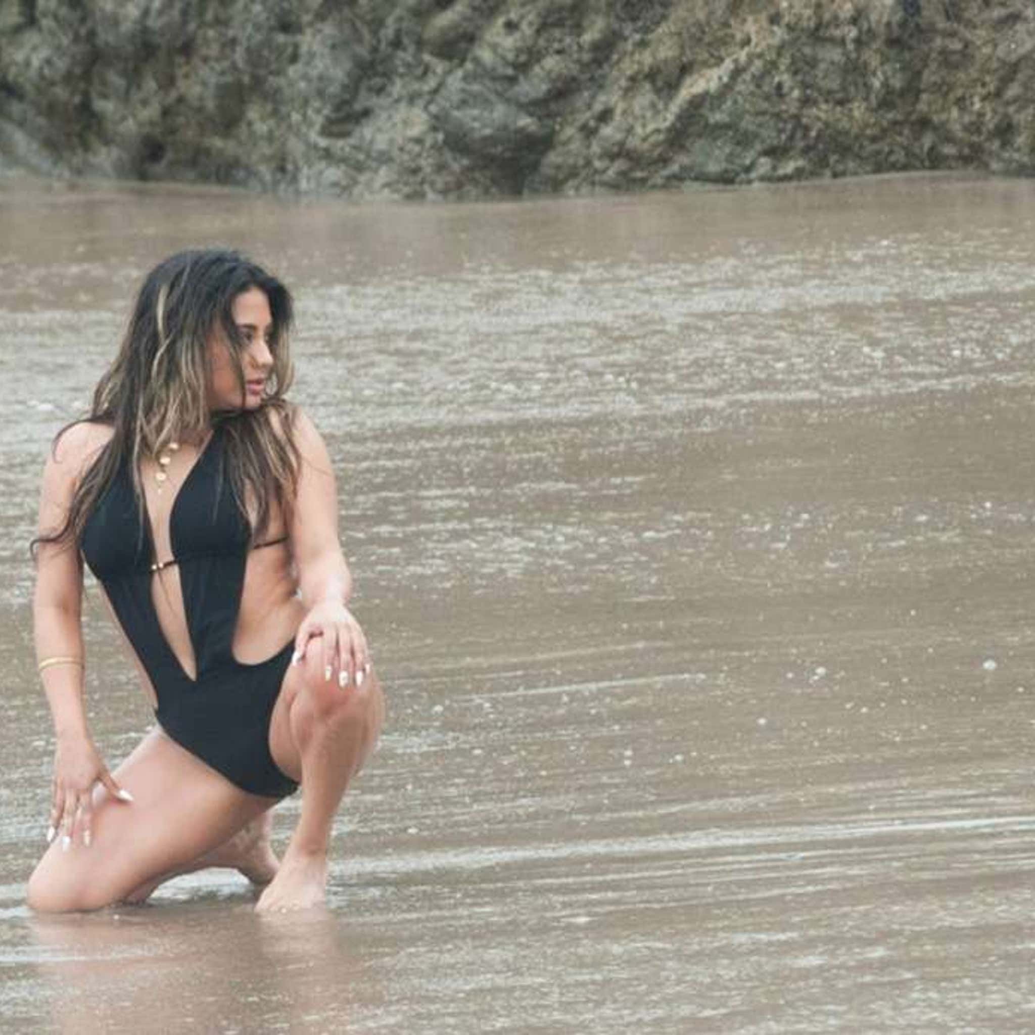 Ally Brooke s Skimpy Black Swimsuit