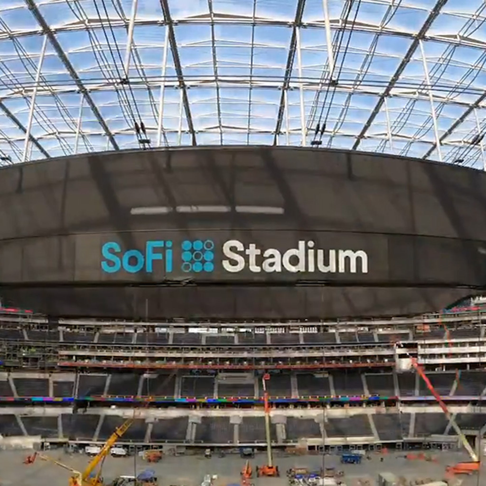 SoFi stadium in LA completes the largest video scoreboard