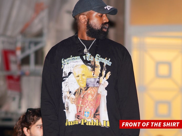 kanye west front of shirt