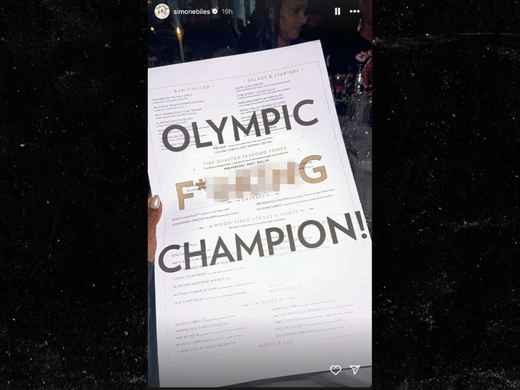 simone biles no jantar campeã olímpica