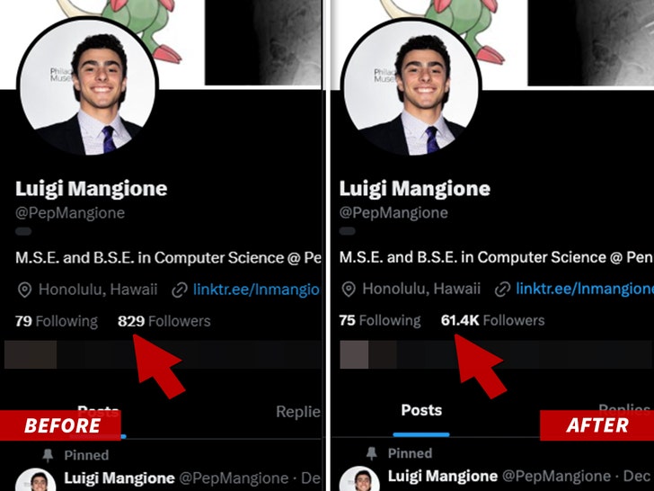 Luigi Mangione Gains Over 20K Followers After Named in UHC CEO Murder Case