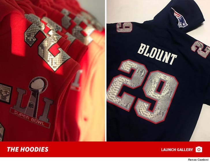 Falcons and Patriots Super Bowl Hoodies