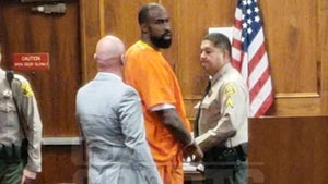 Brandon Browner In Handcuffs and Jumpsuit at Attempted Murder Hearing
