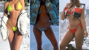 Hot Babes In Cold Snow -- Guess Who!