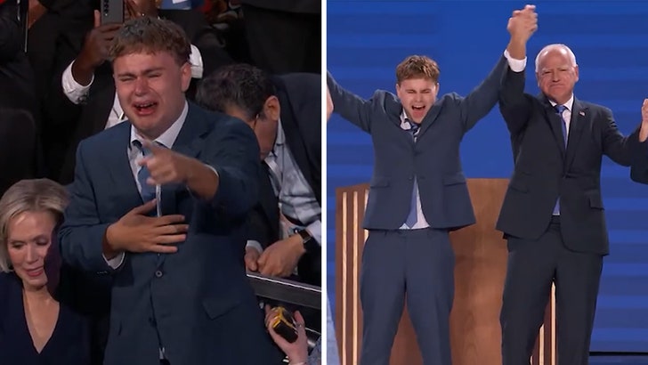 Tim Walz’s Proud Son Cries During Dad’s Speech at DNC