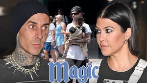 travis barker kourtney kardashian rocky disney magic kingdom main getty tmz composite