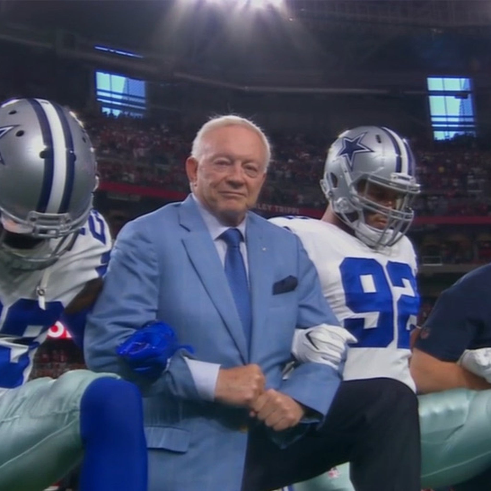 Dallas Cowboys Kneeled Prior to 'MNF' Game, Stood During the Anthem