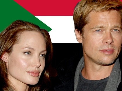 Composite of Brangelina and flag of Sudan