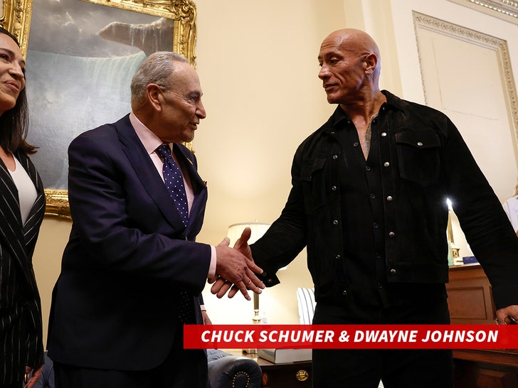 Chuck Schumer & Dwayne Johnson