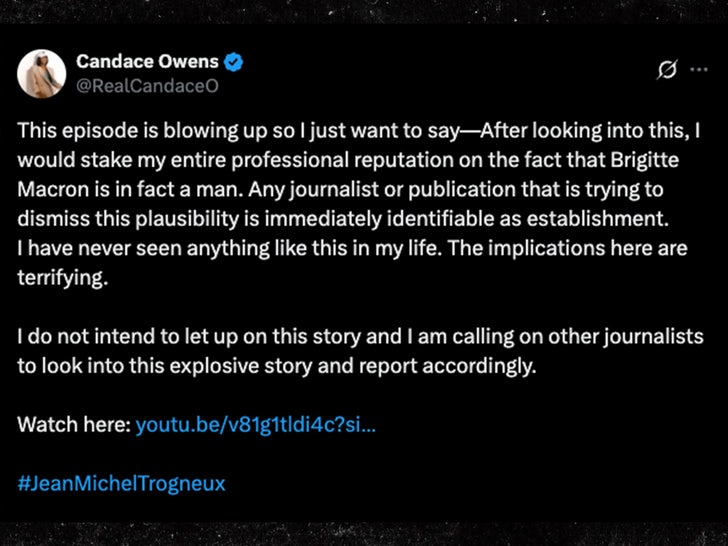 Candace Owens Brigitte Macron Tweet x