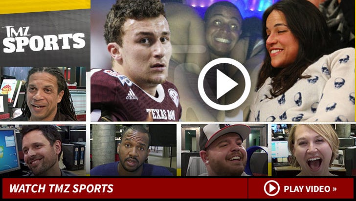 TMZ Sports Johnny Manziel -- Blondes Have More Fun WITH :: 0108-sports-video-launch2-1