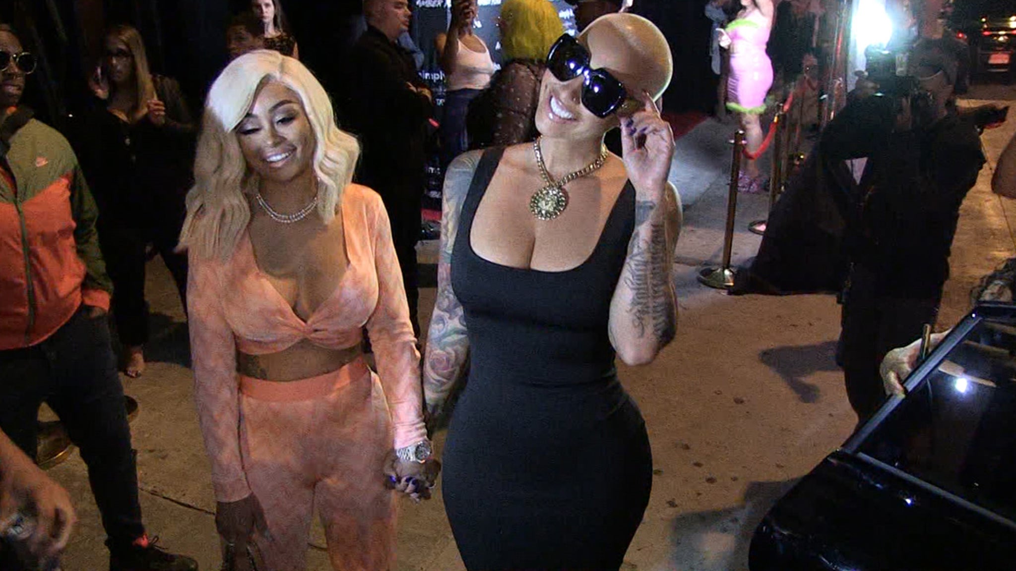 Amber Rose, Blac Chyna, and 21 Savage is seen at the Day n Night Festival  in Anaheim, California.