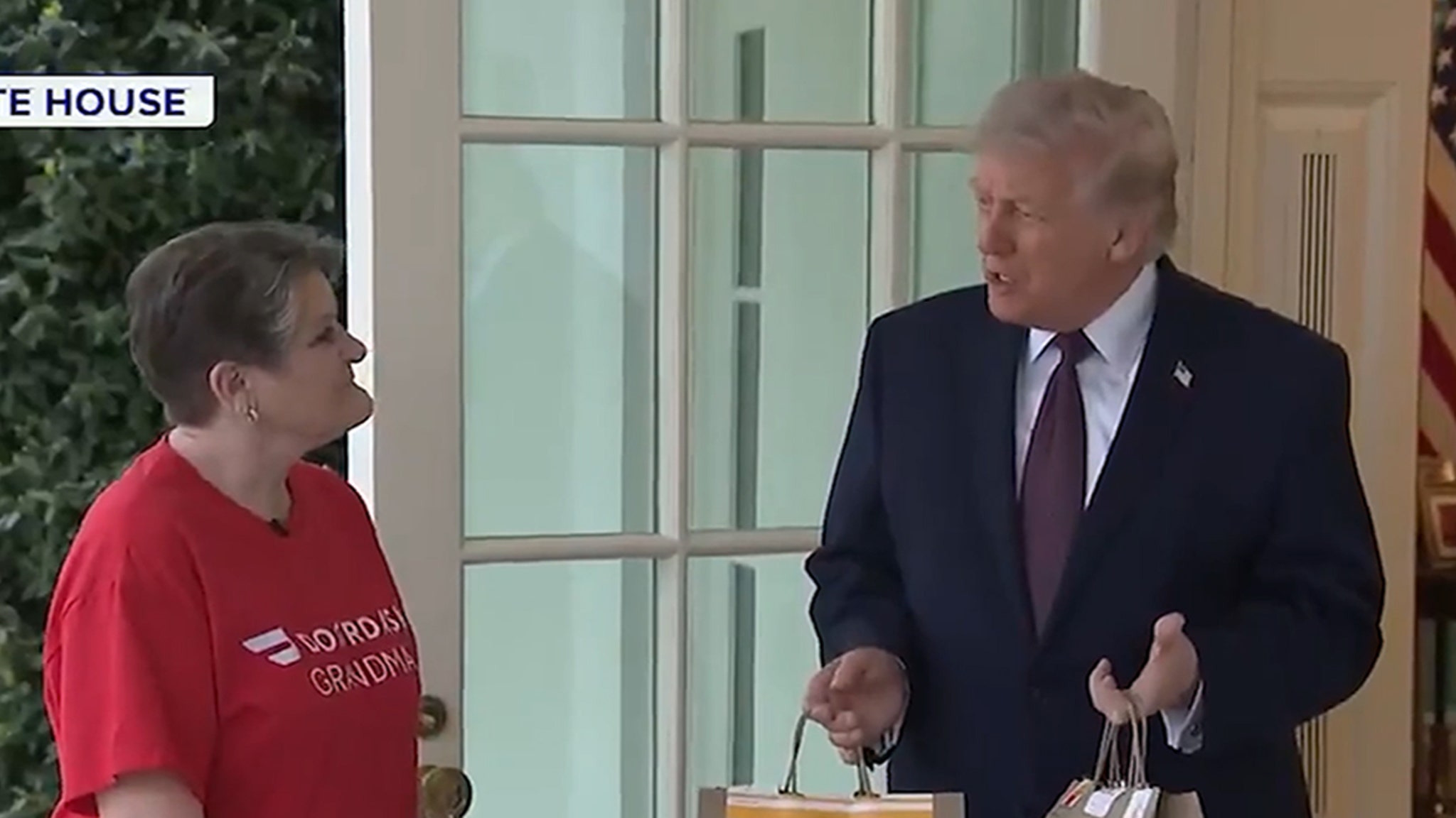 Trump Gets McDonald's DoorDash Order Before Talking to Media…