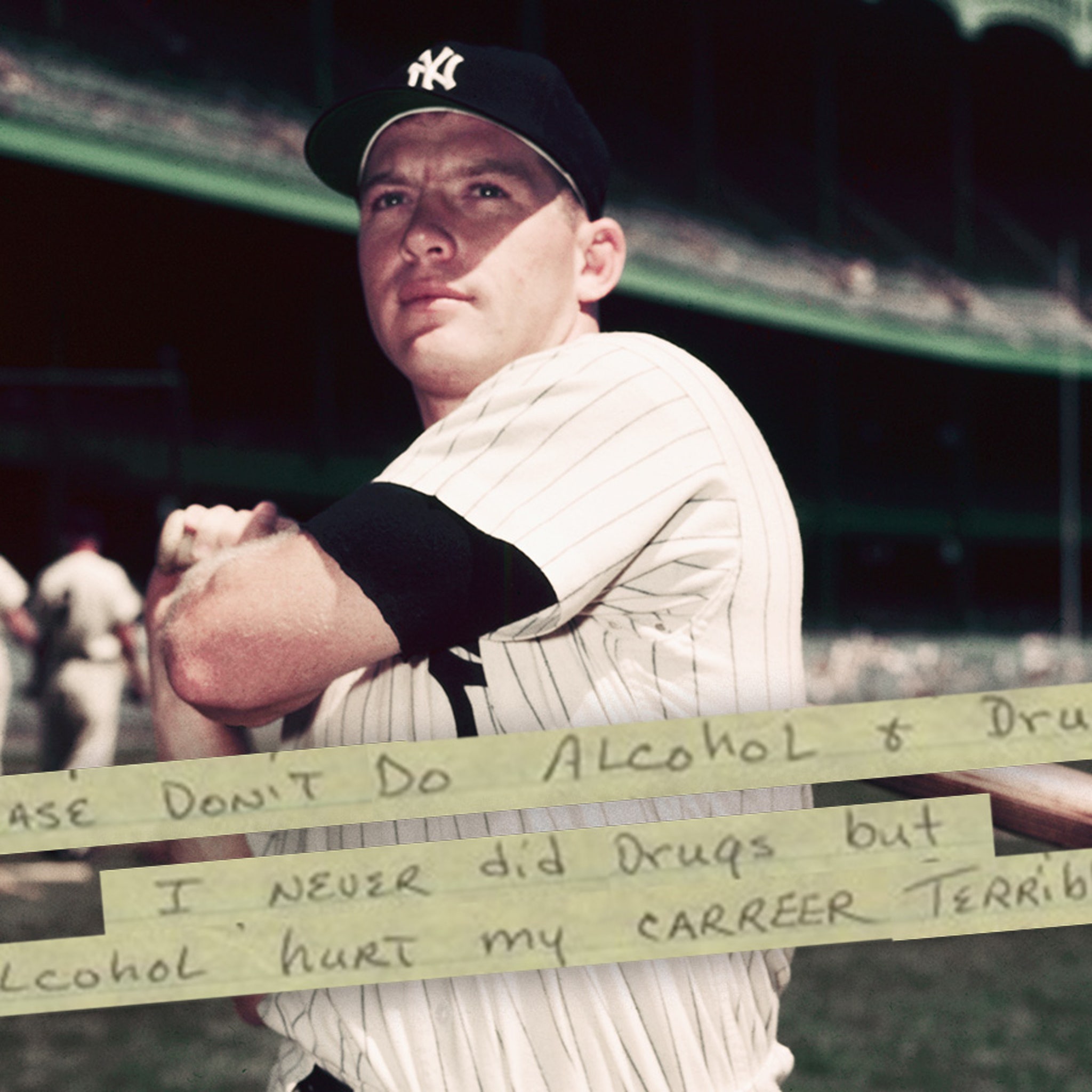 Mickey Mantle -- Famous Death Bed Speech  Handwritten Notes Up