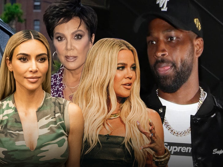 Kim Kardashian, Kris Jenner, Khloe Kardashian and Tristan Thompson