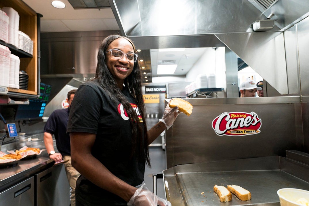 Jackie Young At Raising Cane's 8