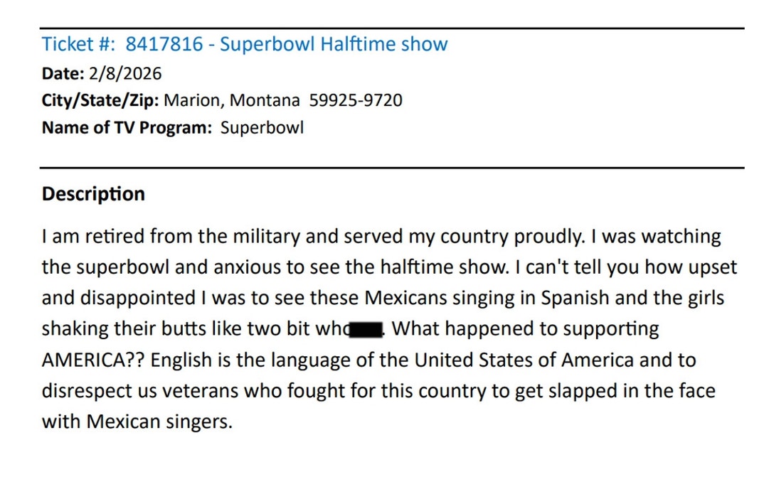 Super Bowl Half Time Complaints 1