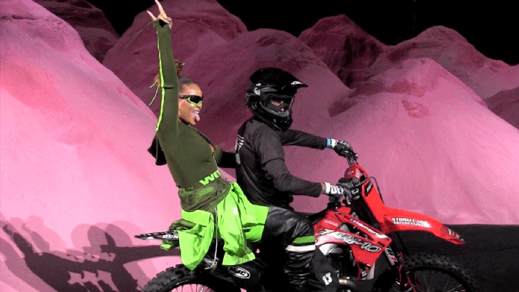 Rihanna Revs Up Fashion Week With Motocross Themed Fashion Show