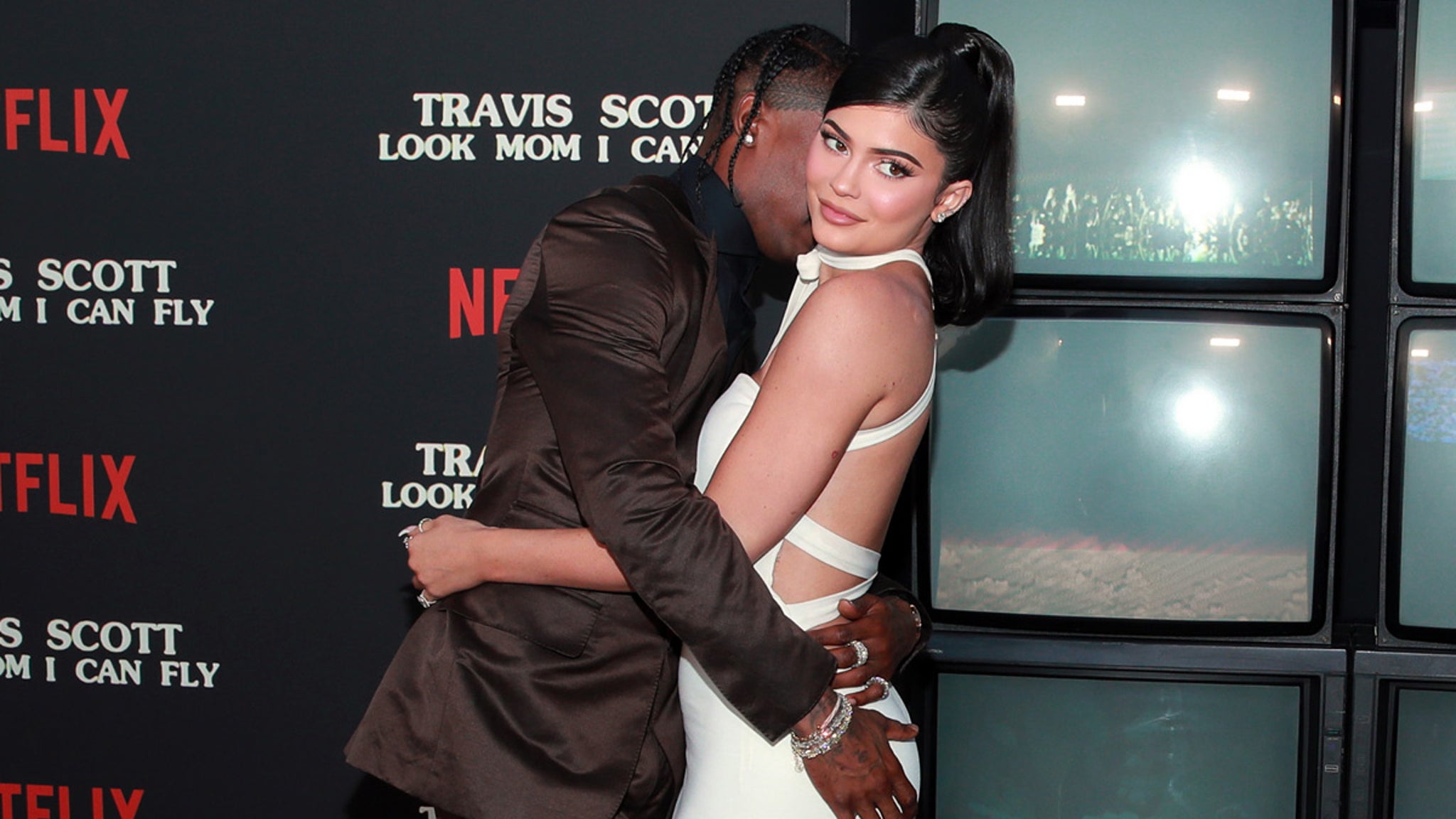 Travis Scott Feels the Love from Kylie and Friends at Netflix Premiere.