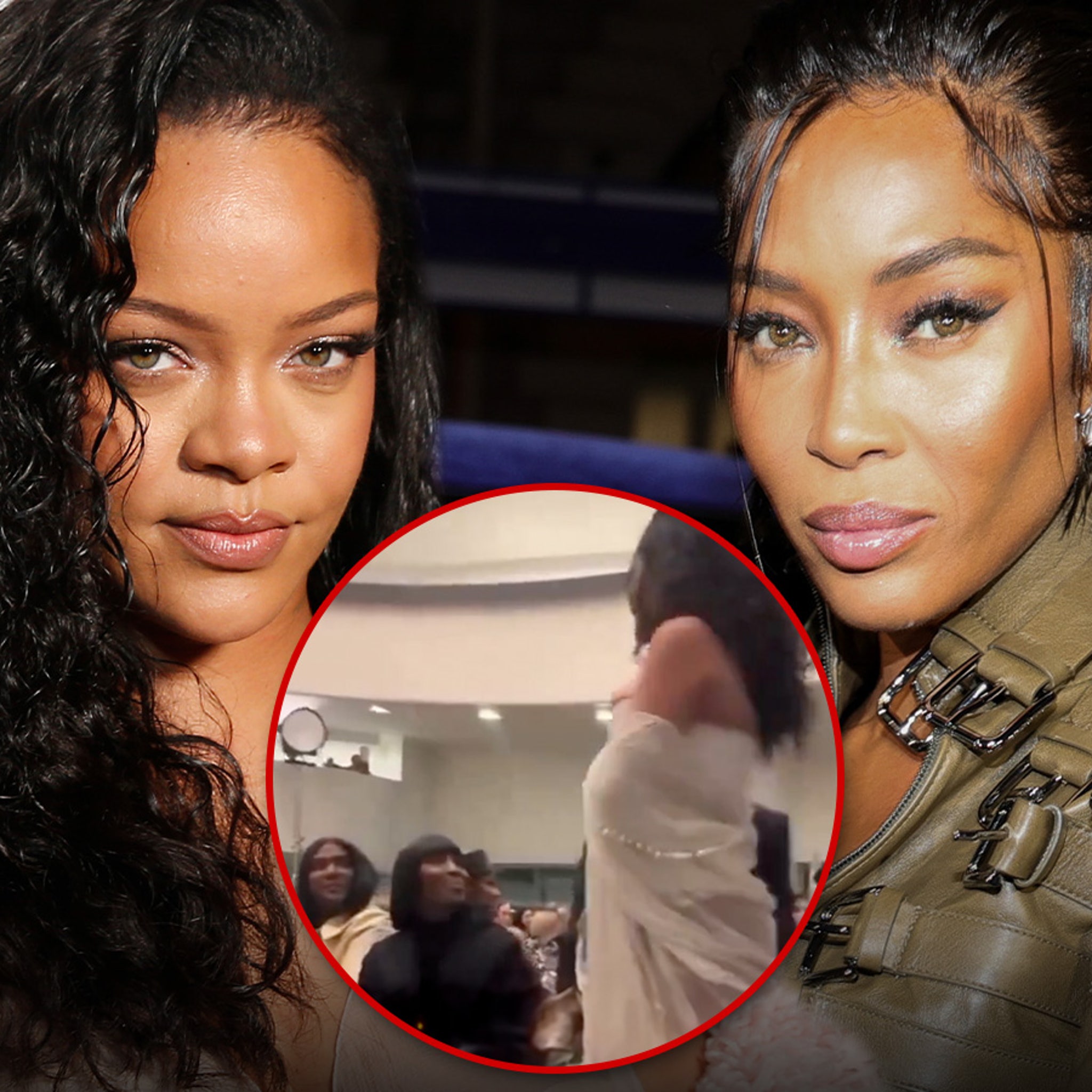 Rihanna dường như phớt lờ Naomi Campbell tại Tuần lễ thời trang New York