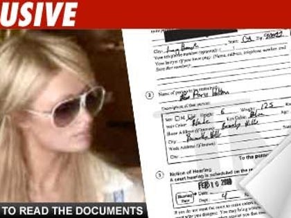 Paris Hilton Hit with Barely Legible TRO