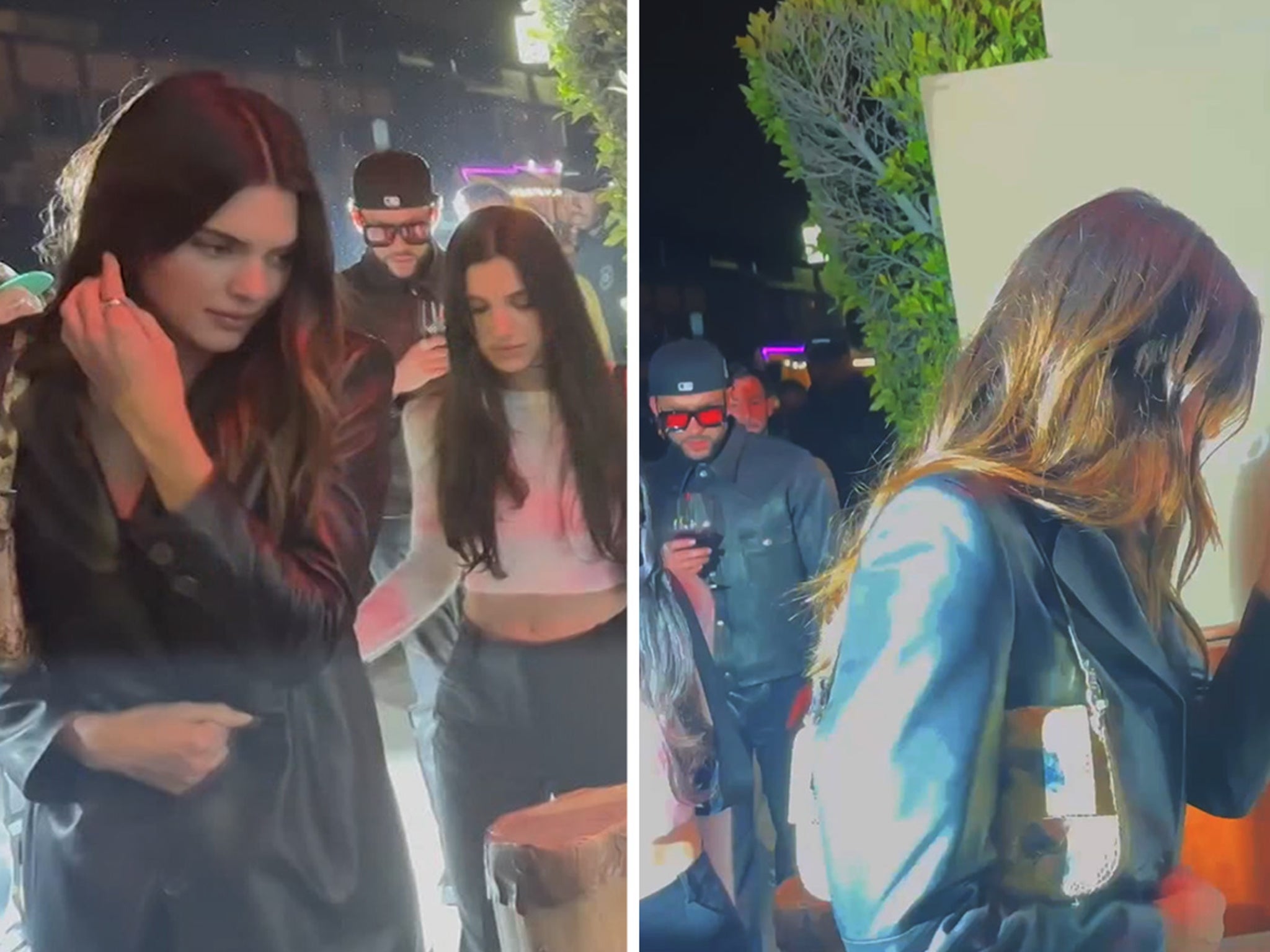 Kendall Jenner, Bad Bunny match in black leather for date night