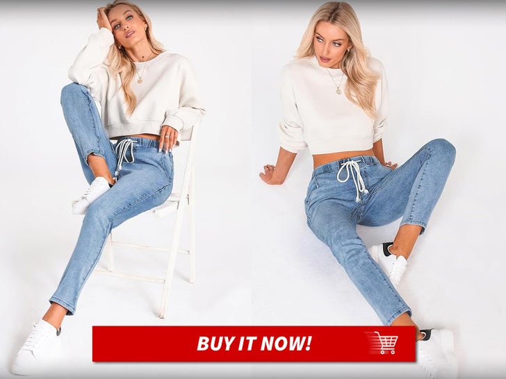 Sweezarmo-Women’s-Elastic-Waist-Denim-Joggers