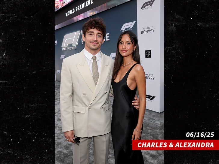 Charles Leclerc Alexandra Saint Mleux sub getty swipe