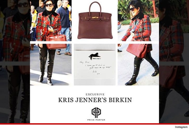 Kris Jenner proudly shows off two Hermes handbags as she gets out of her  chauffeur-driven car in Mayfair. The Hermes Birkin, pri Stock Photo - Alamy