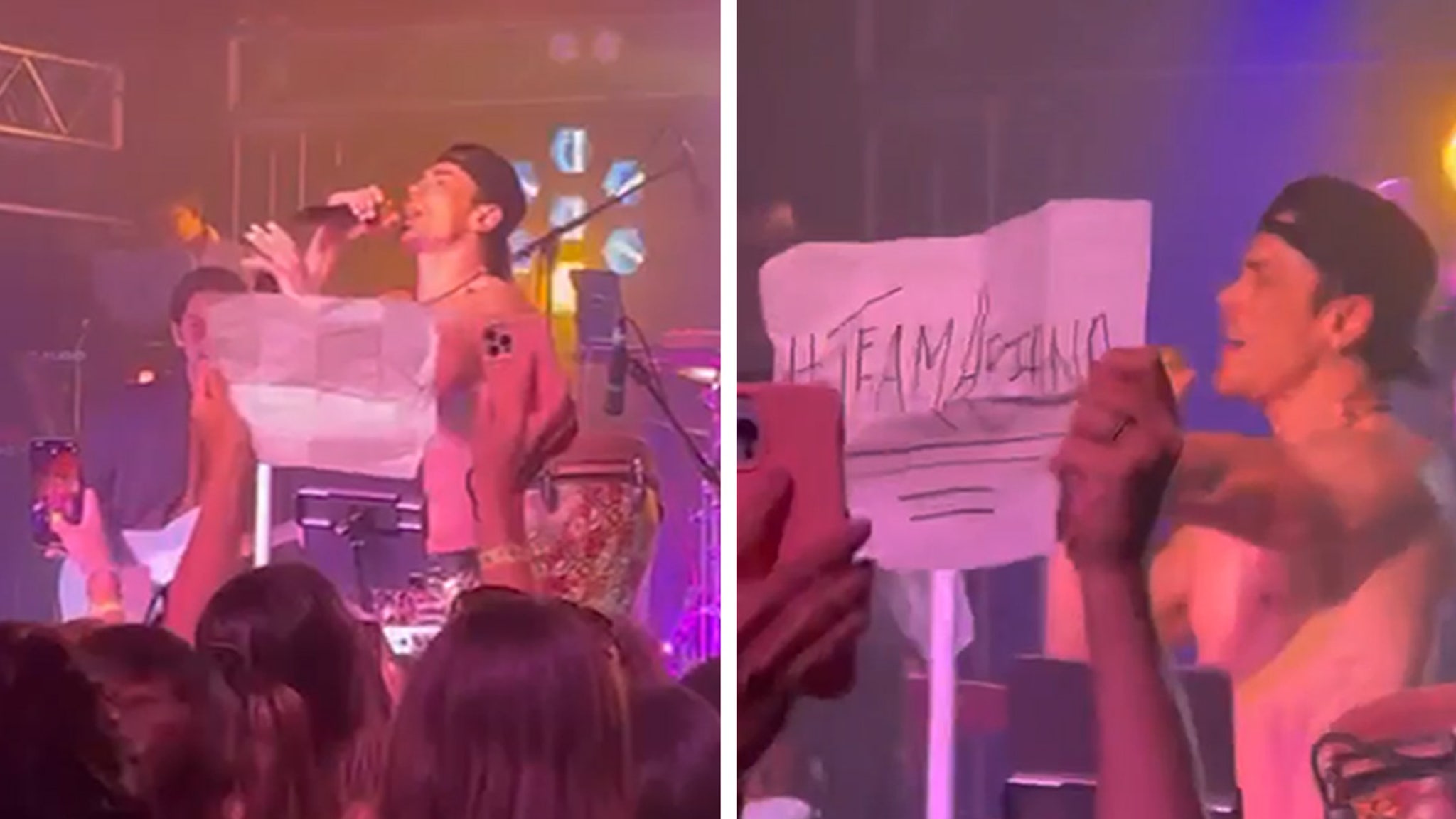 Tom Sandoval concert security removes fan with Ariana Madix sign