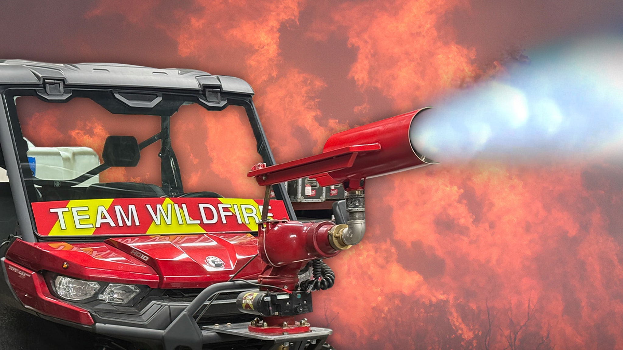 Truk Epic Jet-Mounted yang Dibangun Dibangun untuk Melawan LA LIETFIRES, Dorong Kembali Angin