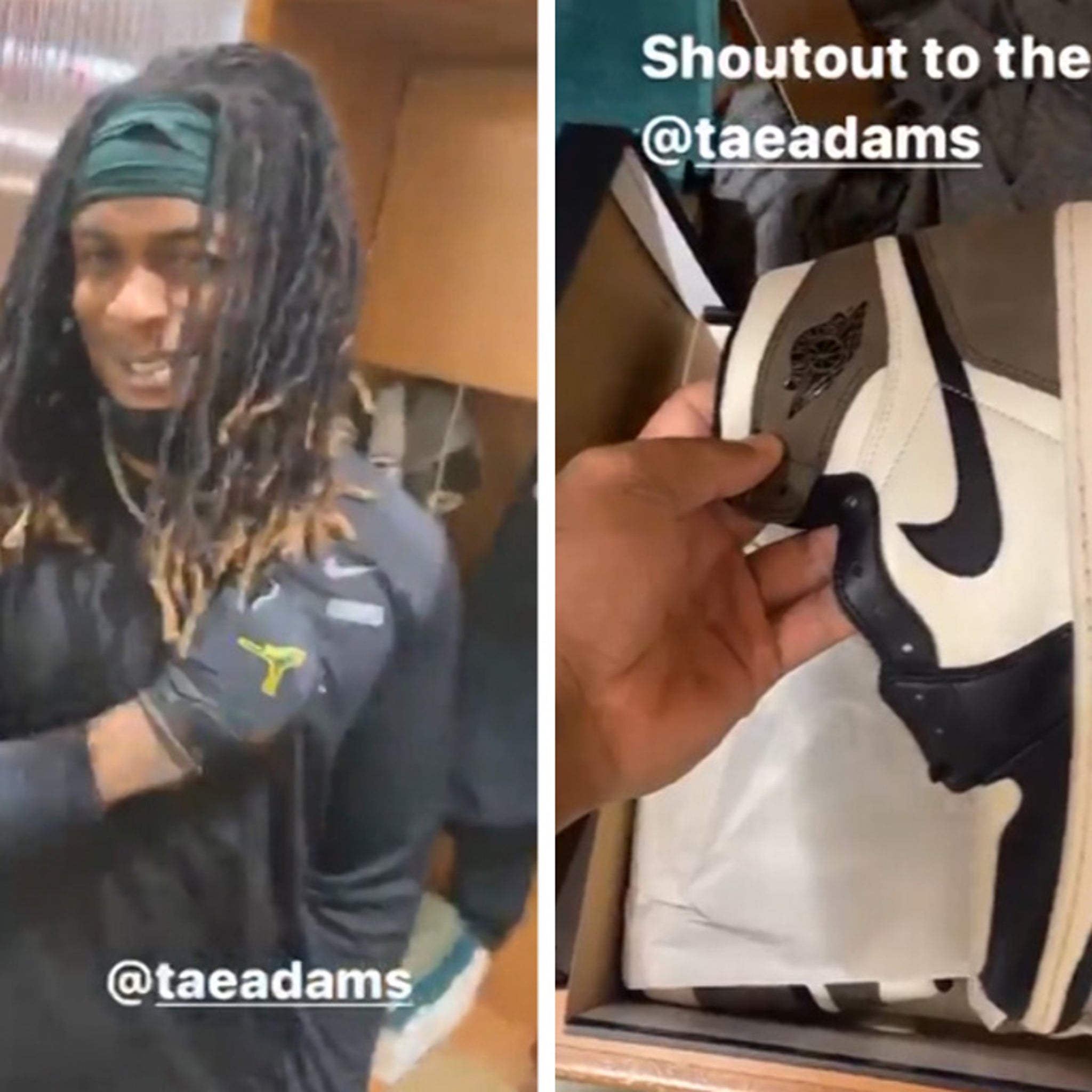 Davante Adams plays Santa, gives teammates Air Jordans for Christmas