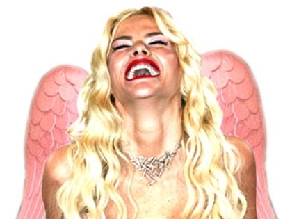 Composite of Anna Nicole Smith with wings