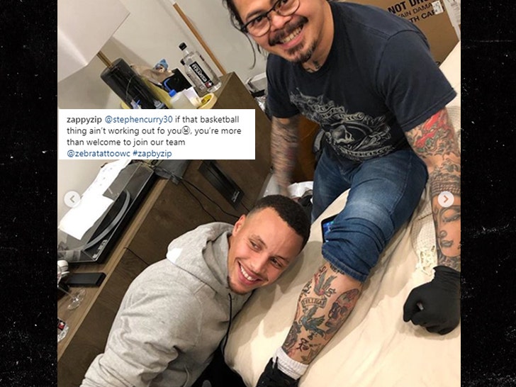 Steph Curry Inks Up His Personal Tattoo Artist