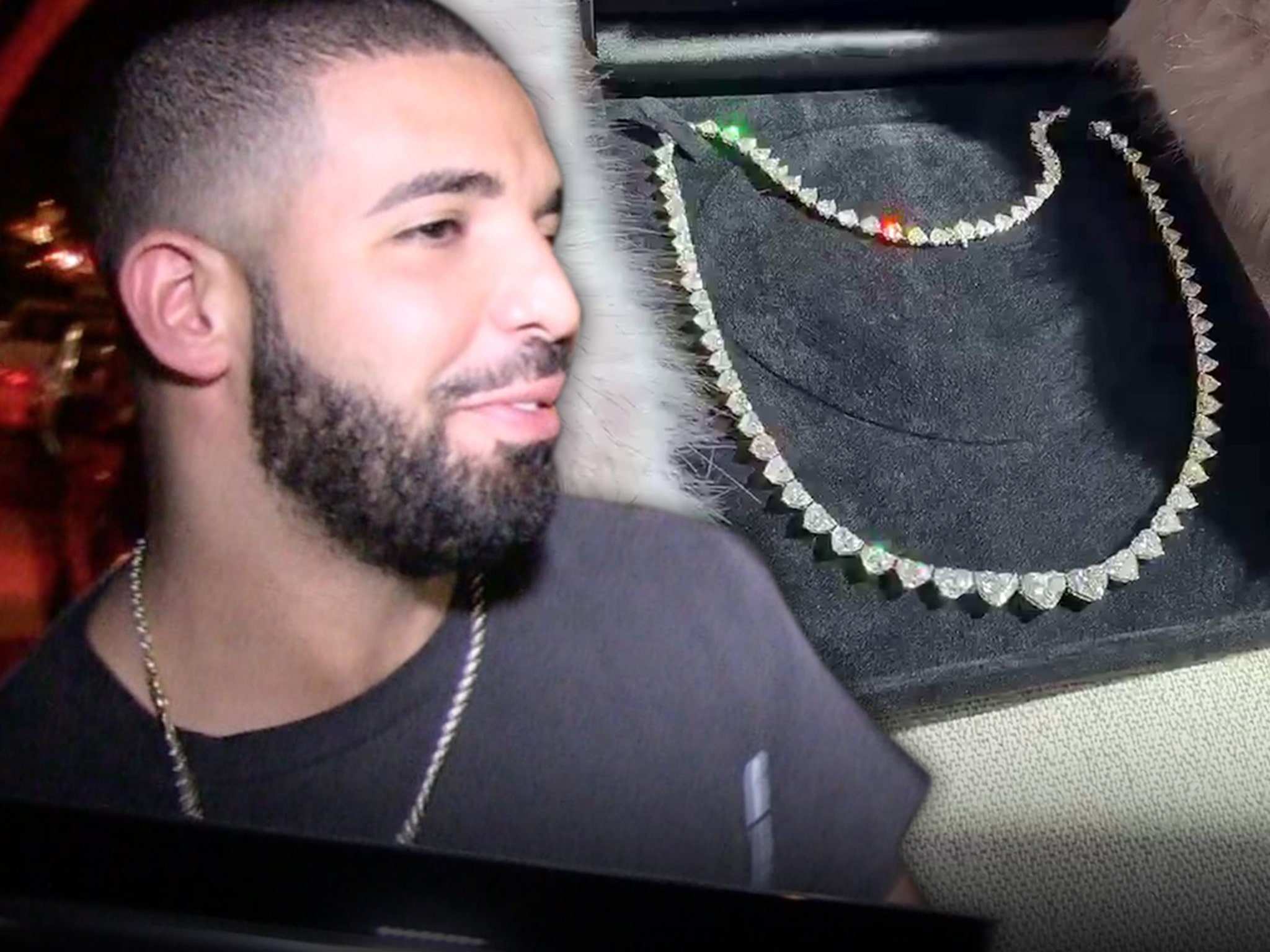 Drake Breaks Bank On Heart-Shaped Necklace, Matching Bling With Future