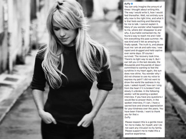 Duffy Returns to the Stage After 15-Year Disappearance from the