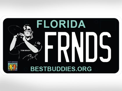 1216 tom brady license plate best buddies