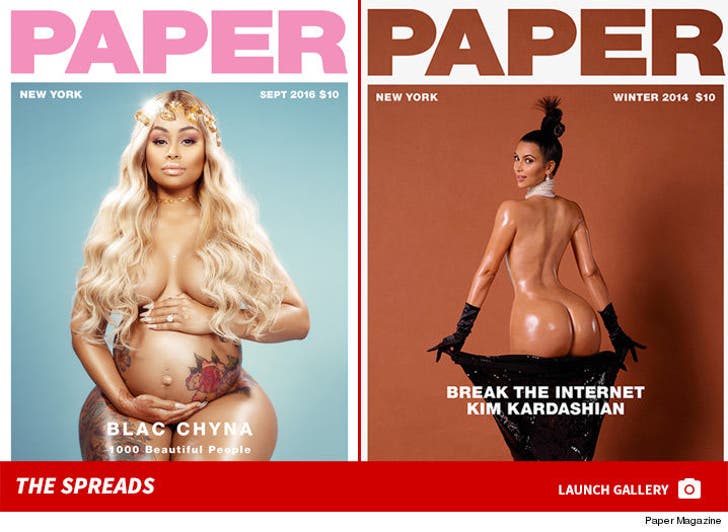 Kim Kardashian and Blac Chyna's Paper Magazine Spreads