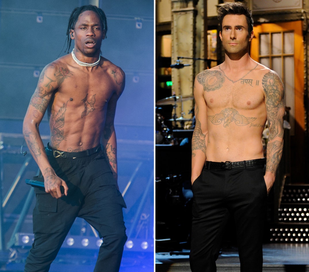Travis Scott (26) vs. Adam Levine (39) -- Super Bowl Halftime Edition