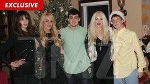 Lindsay Lohan & Family Christmas Photo -- Guess Who's Missing?