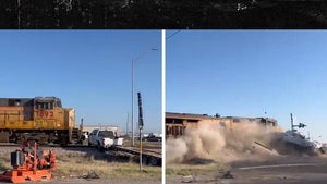 New Video Shows Wild Train Crash in Texas, Destroys Pickup Truck