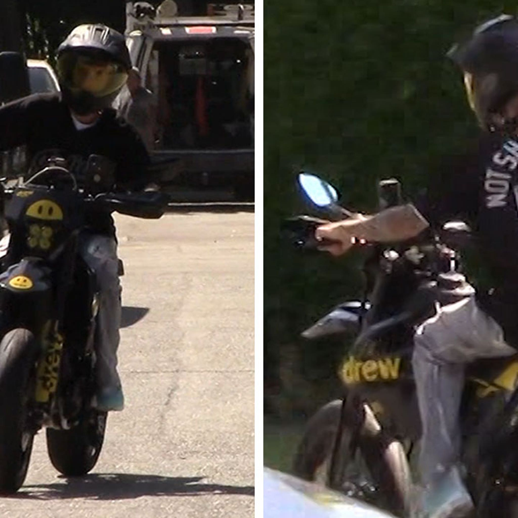 MLB: Justin Bieber wears 'Not Shane Bieber' jersey on motorbike