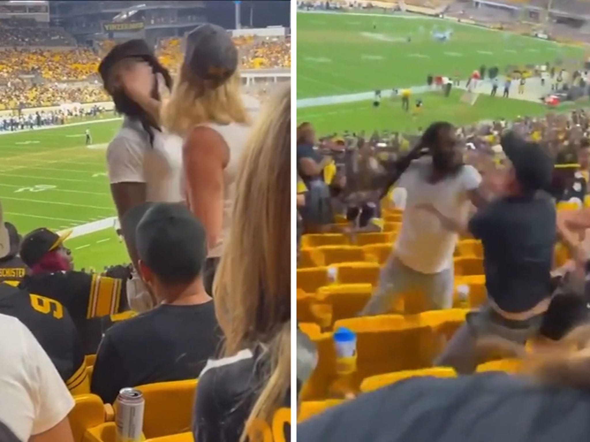 Steelers fan goes ballistic after Ravens fan throws beer